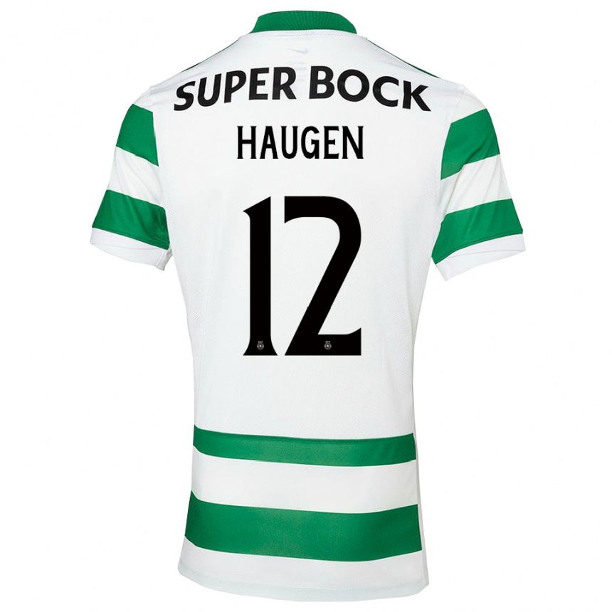ילדים כדורגל Madison Haugen #12 ירוק לבן ג'רזי ביתית 2025/26
