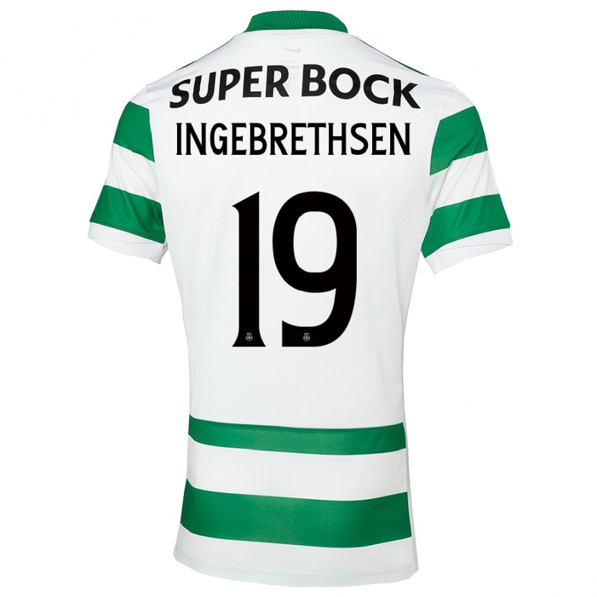 ילדים כדורגל Erik Ingebrethsen #19 ירוק לבן ג'רזי ביתית 2025/26