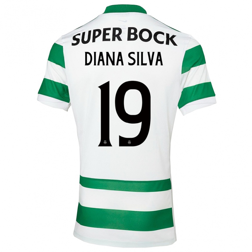 ילדים כדורגל דיאנה סילבה #19 ירוק לבן ג'רזי ביתית 2025/26