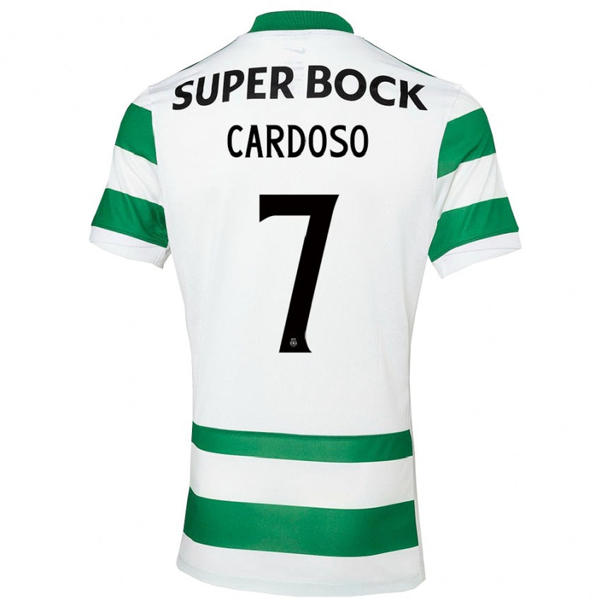 ילדים כדורגל Paulo Cardoso #7 ירוק לבן ג'רזי ביתית 2025/26