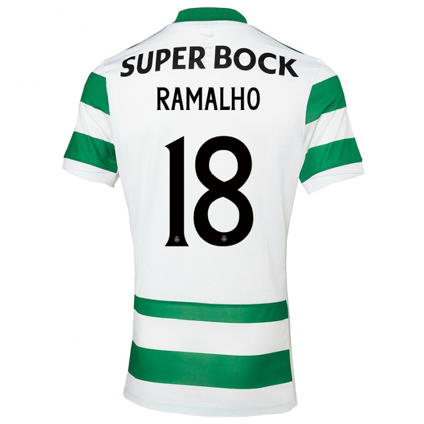 ילדים כדורגל אינס פיליפה רמליו גונסלווש #18 ירוק לבן ג'רזי ביתית 2025/26