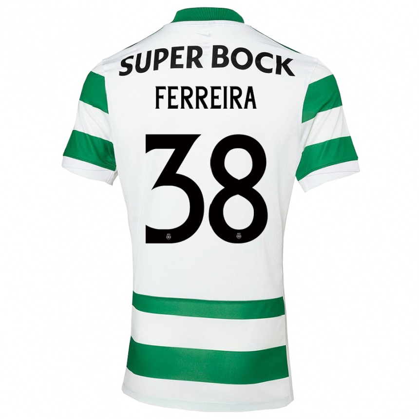ילדים כדורגל Marta Ferreira #38 ירוק לבן ג'רזי ביתית 2025/26