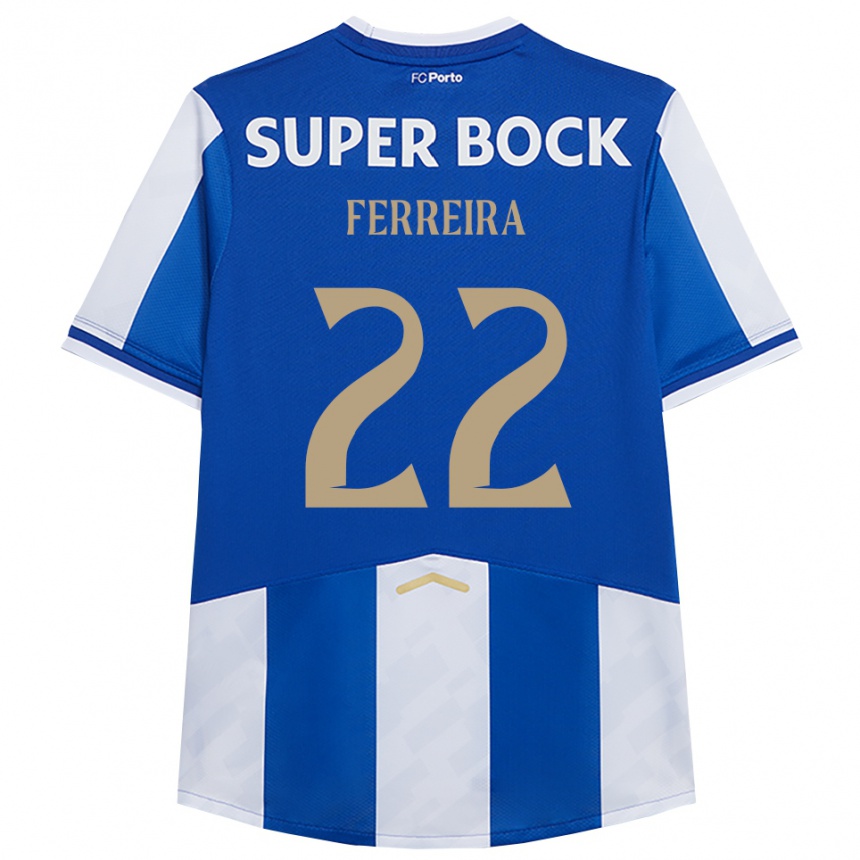 ילדים כדורגל Joana Ferreira #22 כחול לבן ג'רזי ביתית 2025/26