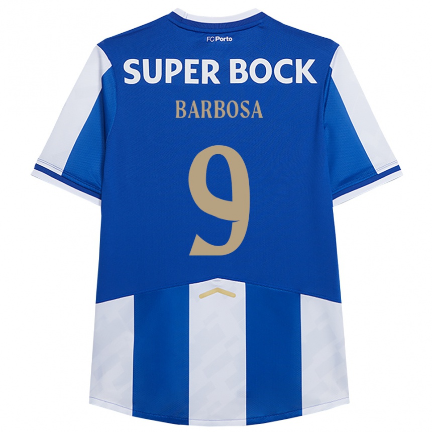 ילדים כדורגל Rodrigo Barbosa #9 כחול לבן ג'רזי ביתית 2025/26