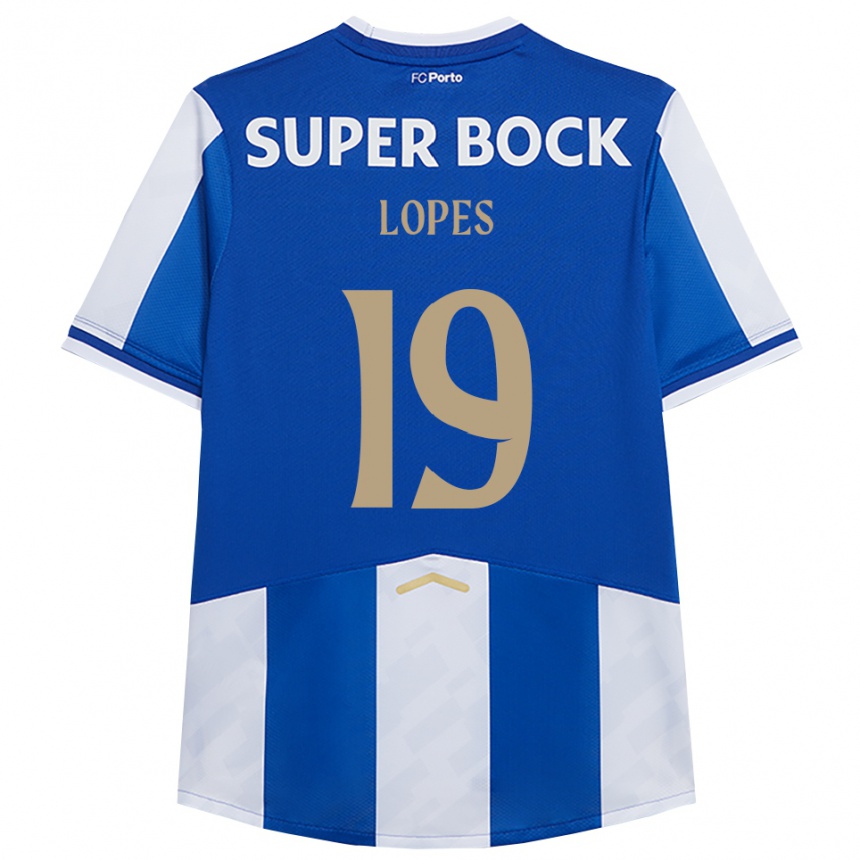 ילדים כדורגל Joao Lopes #19 כחול לבן ג'רזי ביתית 2025/26