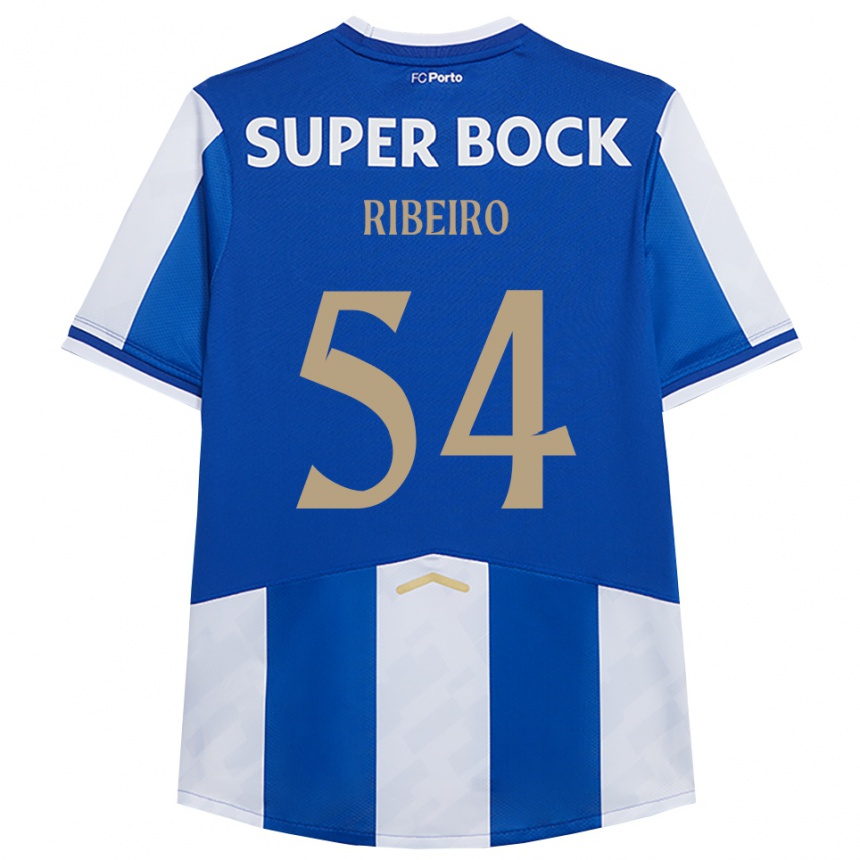 ילדים כדורגל António Ribeiro #54 כחול לבן ג'רזי ביתית 2025/26