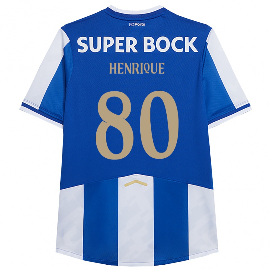 ילדים כדורגל קאיו הנריק דיאוגו דומינגוס #80 כחול לבן ג'רזי ביתית 2025/26