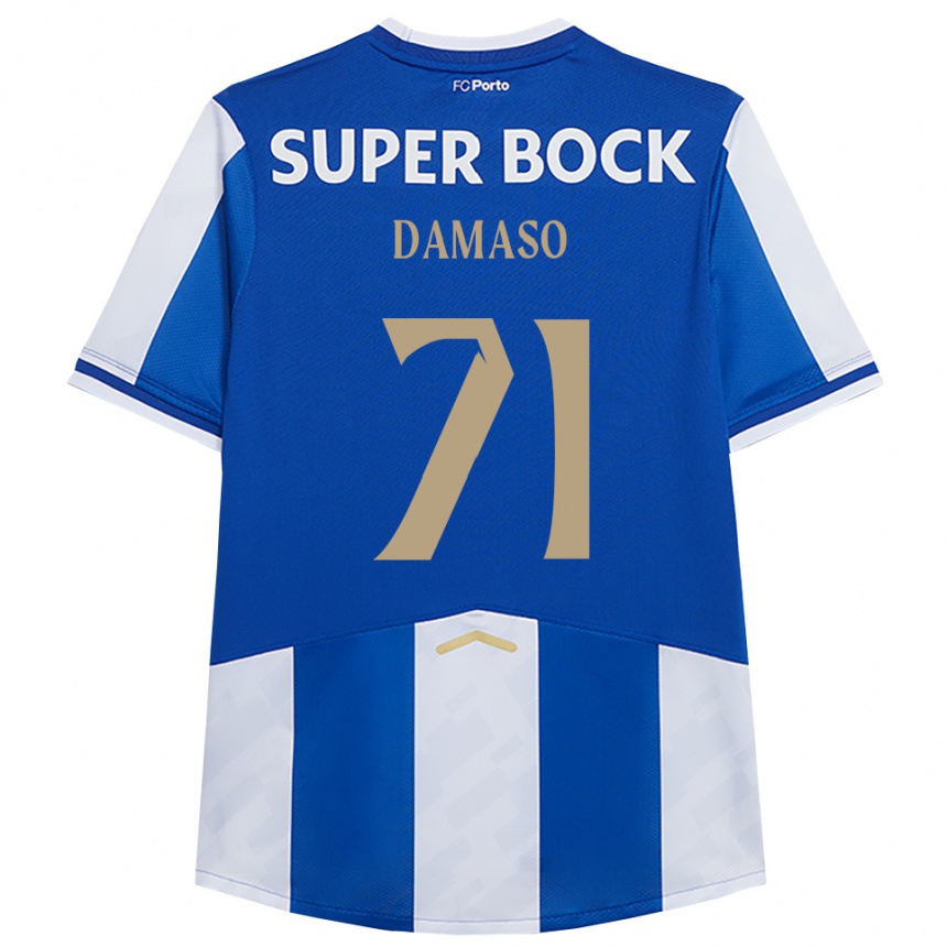ילדים כדורגל Nico Damaso #71 כחול לבן ג'רזי ביתית 2025/26