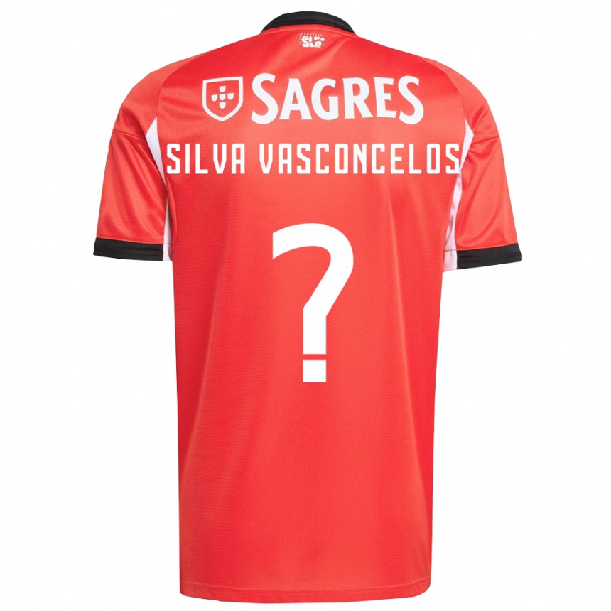 ילדים כדורגל Martim Silva Vasconcelos #0 אדום לבן ג'רזי ביתית 2025/26