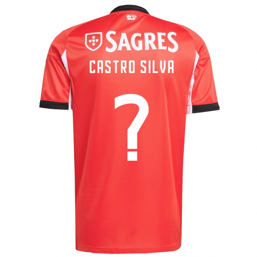 ילדים כדורגל Guilherme Castro Silva #0 אדום לבן ג'רזי ביתית 2025/26