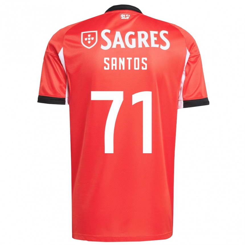 ילדים כדורגל Leandro Santos #71 אדום לבן ג'רזי ביתית 2025/26