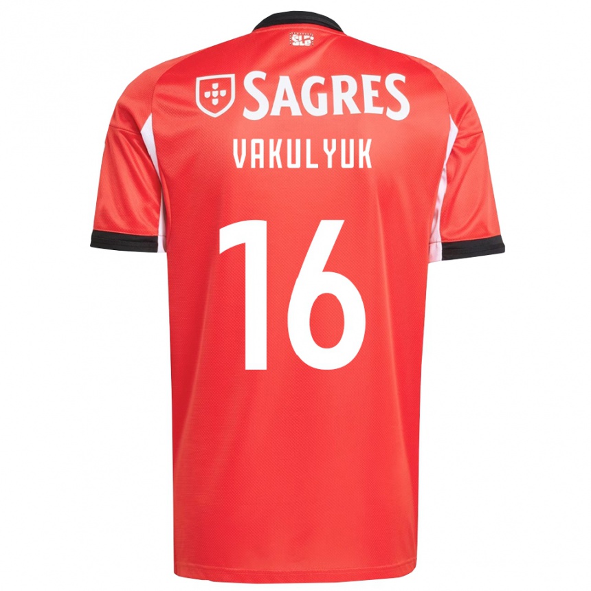 ילדים כדורגל André Vakulyuk #16 אדום לבן ג'רזי ביתית 2025/26