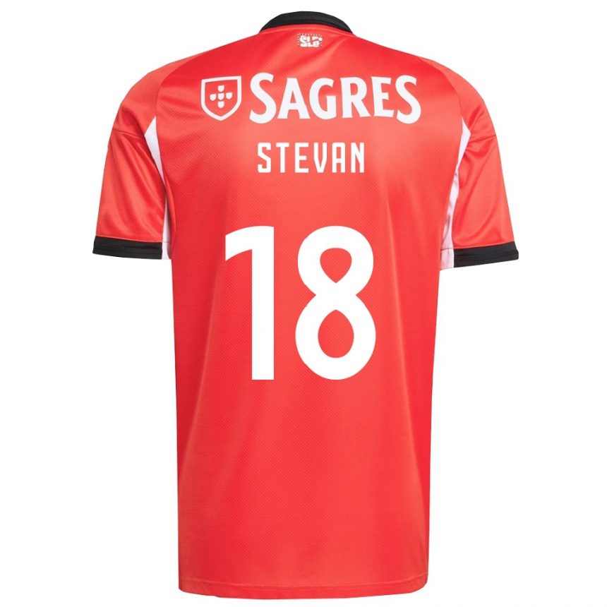 ילדים כדורגל Stevan #18 אדום לבן ג'רזי ביתית 2025/26