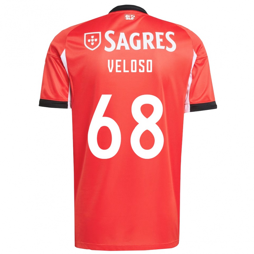 ילדים כדורגל ז'ואאו ולוזו #68 אדום לבן ג'רזי ביתית 2025/26