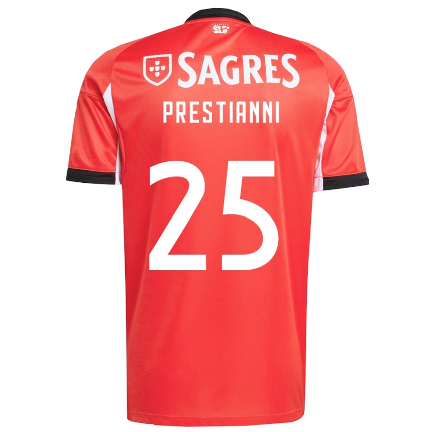 ילדים כדורגל ג׳יאנלוקה פרסטיאני #25 אדום לבן ג'רזי ביתית 2025/26