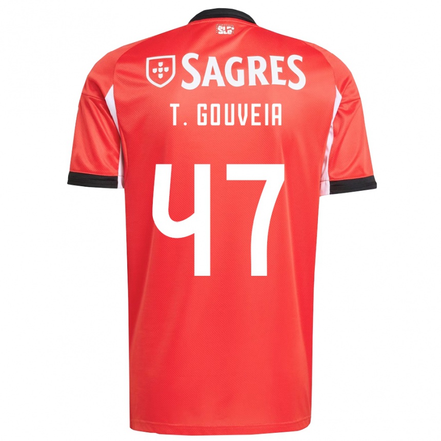 ילדים כדורגל טיאגו גואוביה #47 אדום לבן ג'רזי ביתית 2025/26