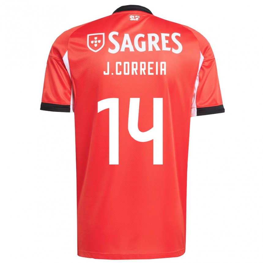 ילדים כדורגל Juvenal Correia #14 אדום לבן ג'רזי ביתית 2025/26