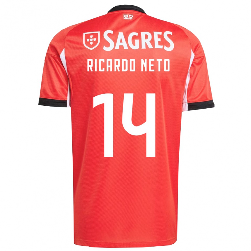 ילדים כדורגל Ricardo Neto #14 אדום לבן ג'רזי ביתית 2025/26