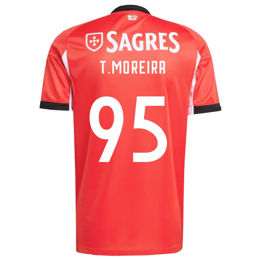 ילדים כדורגל Tomás Moreira #95 אדום לבן ג'רזי ביתית 2025/26
