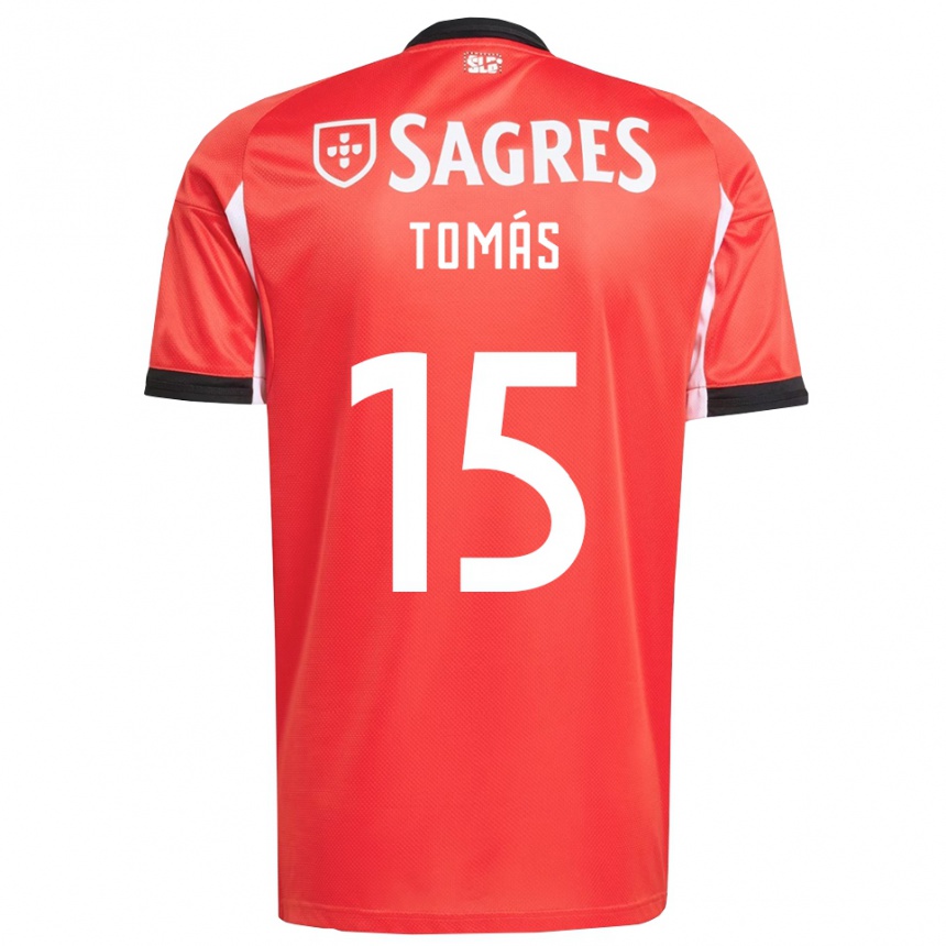 ילדים כדורגל Tomás Ferreira #15 אדום לבן ג'רזי ביתית 2025/26