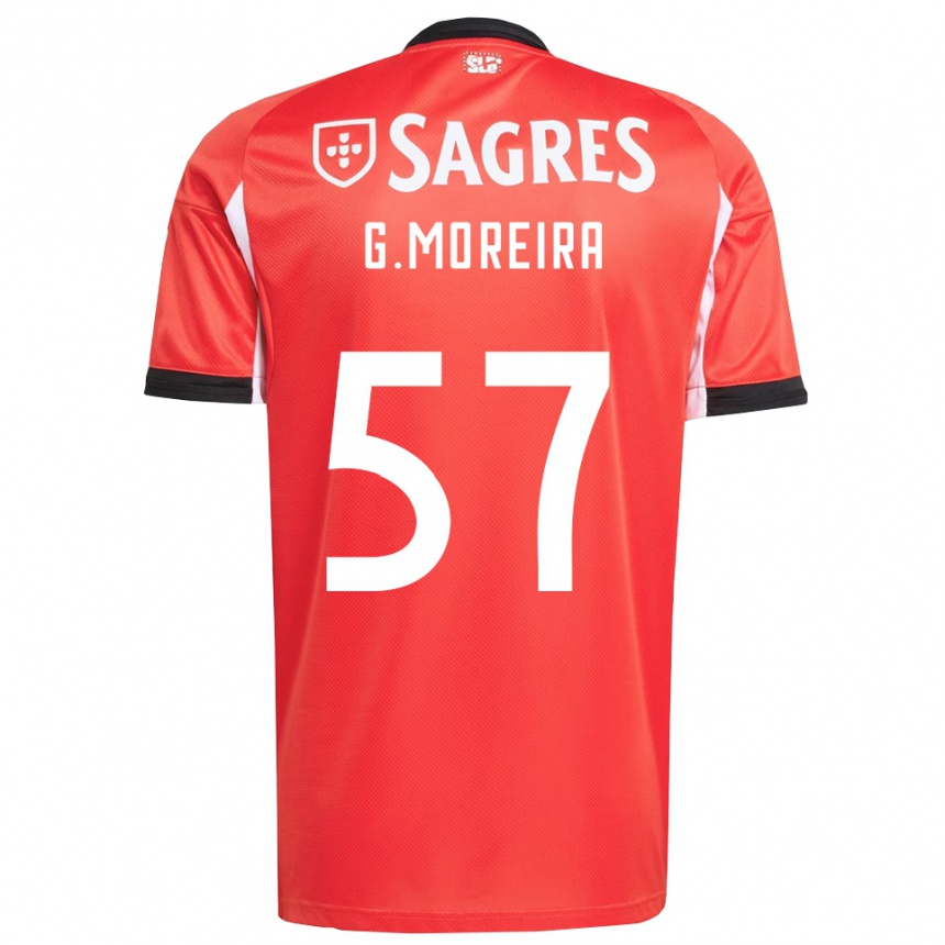 ילדים כדורגל גונסאלו קרבאליו מוריירה #57 אדום לבן ג'רזי ביתית 2025/26