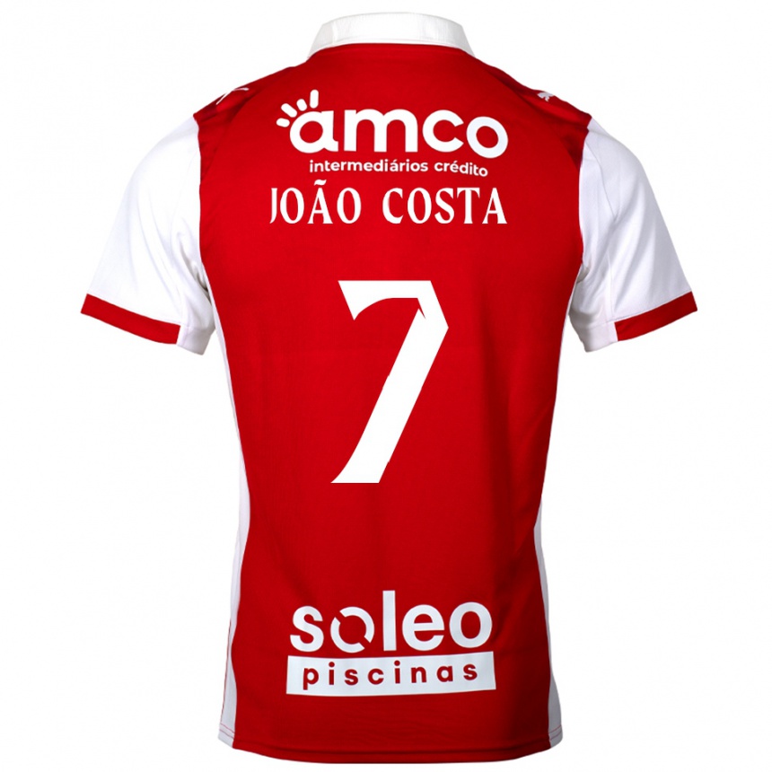 ילדים כדורגל João Costa #7 אדום לבן ג'רזי ביתית 2025/26