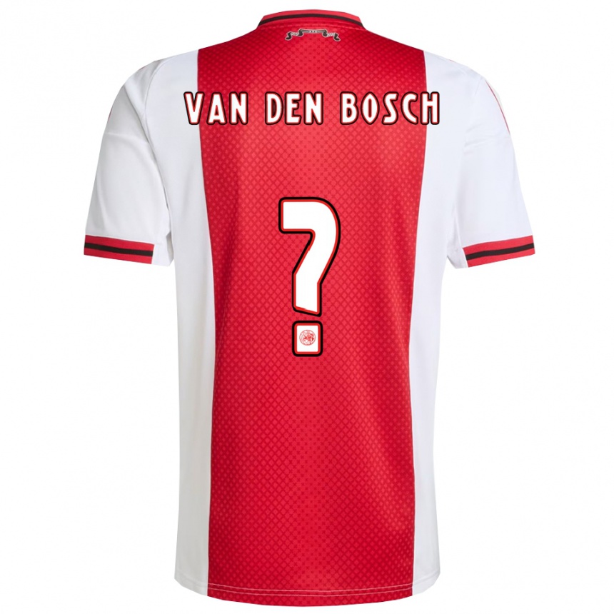 ילדים כדורגל Frederico Van Den Bosch #0 אדום לבן ג'רזי ביתית 2025/26