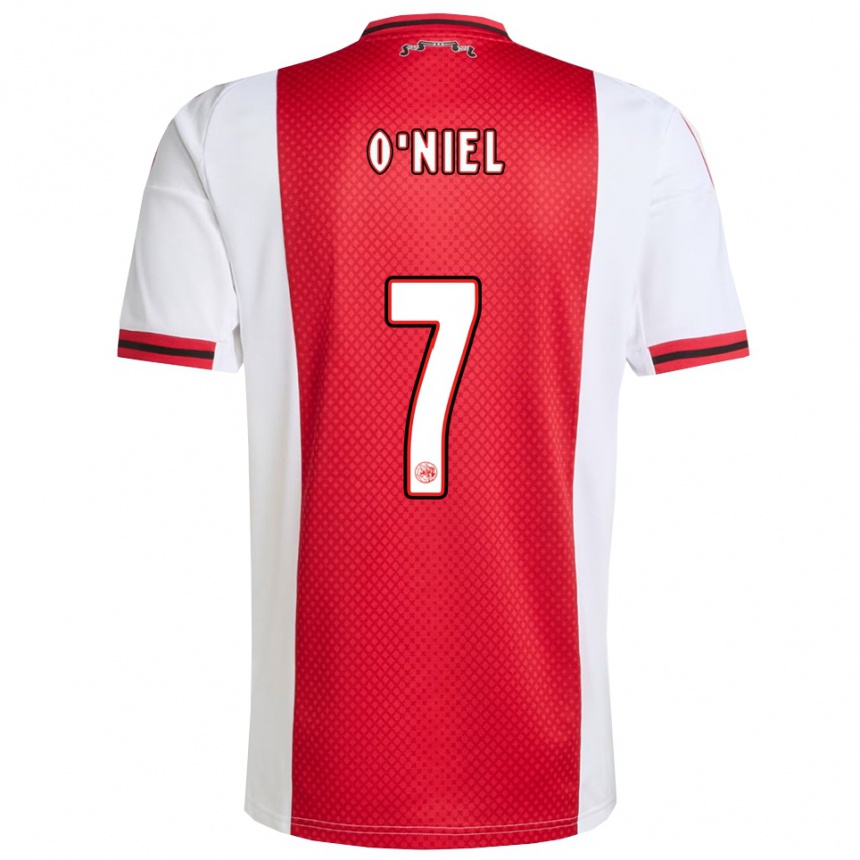ילדים כדורגל Don O'niel #7 אדום לבן ג'רזי ביתית 2025/26