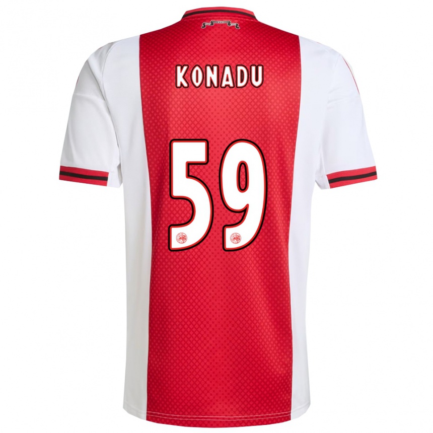 ילדים כדורגל Don-Angelo Konadu #59 אדום לבן ג'רזי ביתית 2025/26