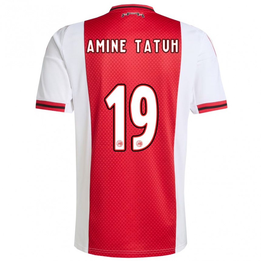 ילדים כדורגל Mohammed Amine Tatuh #19 אדום לבן ג'רזי ביתית 2025/26