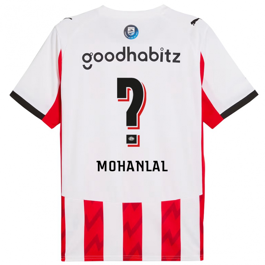 ילדים כדורגל Pawan Mohanlal #0 אדום לבן ג'רזי ביתית 2025/26