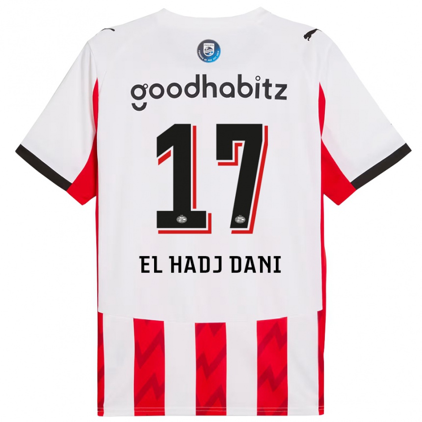 ילדים כדורגל Soudais El Hadj Dani #17 אדום לבן ג'רזי ביתית 2025/26