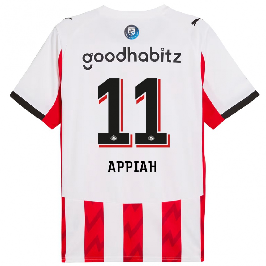 ילדים כדורגל Obama Appiah #11 אדום לבן ג'רזי ביתית 2025/26