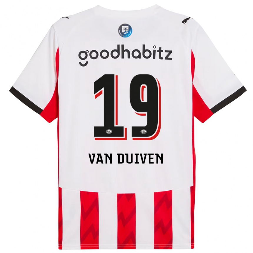 ילדים כדורגל ג׳ייסון ואן דואיון #19 אדום לבן ג'רזי ביתית 2025/26 ילדים כדורגל ג׳ייסון ואן דואיון #19 אדום לבן ג'רזי ביתית 2025/26