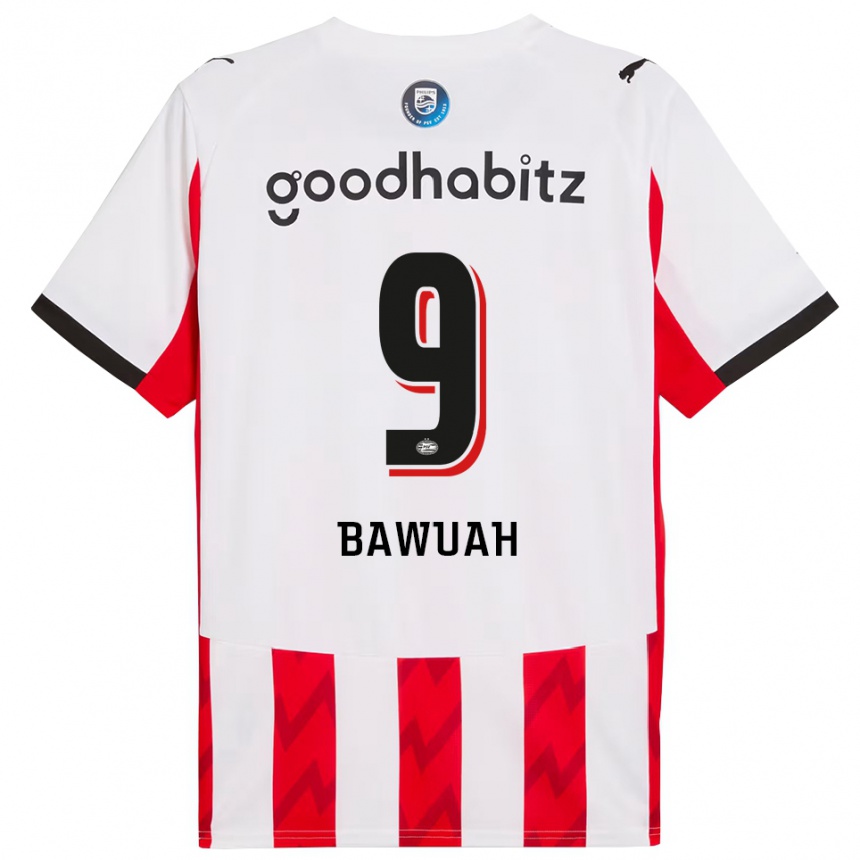 ילדים כדורגל ג׳ורדי בוואה #9 אדום לבן ג'רזי ביתית 2025/26