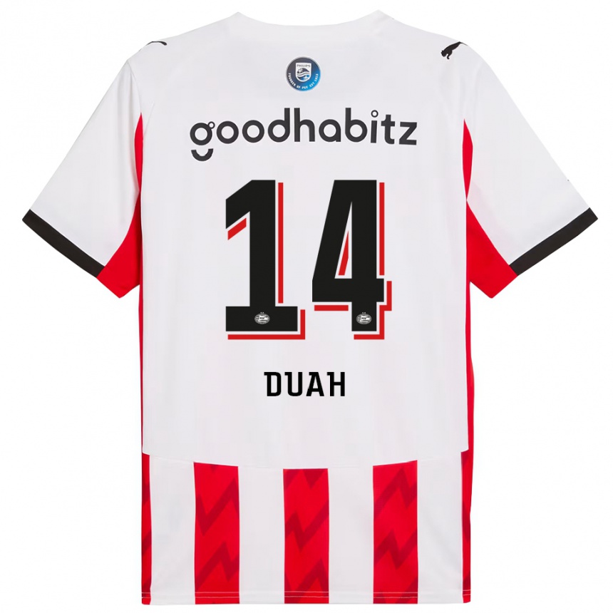 ילדים כדורגל King Duah #14 אדום לבן ג'רזי ביתית 2025/26
