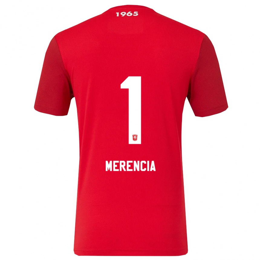 ילדים כדורגל Leandro Merencia #1 אדום לבן ג'רזי ביתית 2025/26
