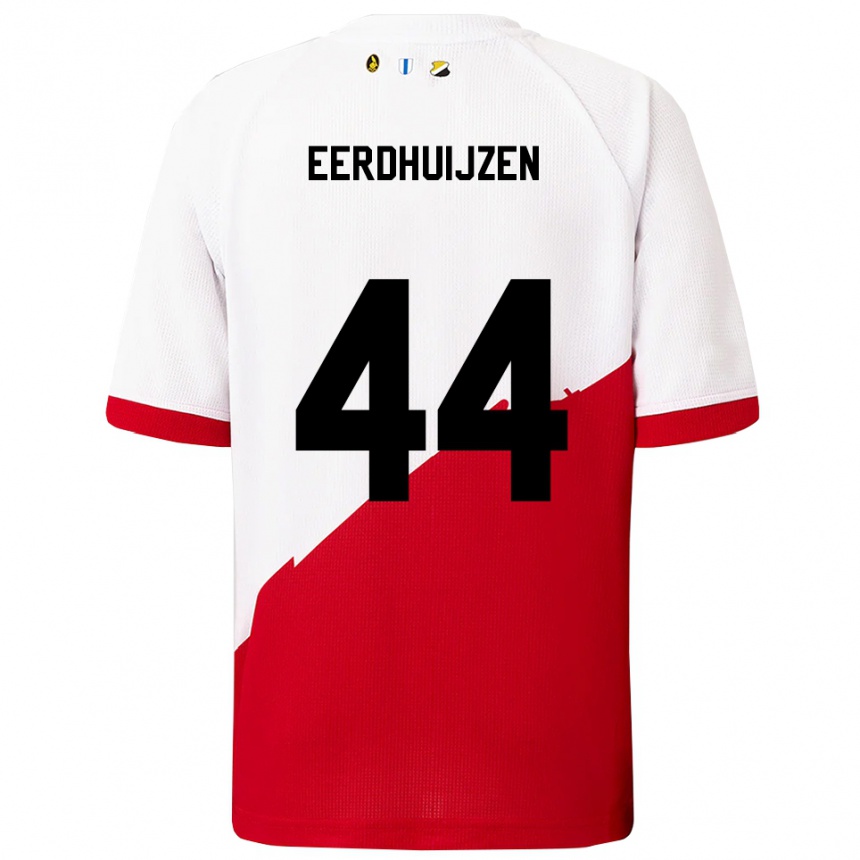 ילדים כדורגל Mike Eerdhuijzen #44 לבן אדום ג'רזי ביתית 2025/26