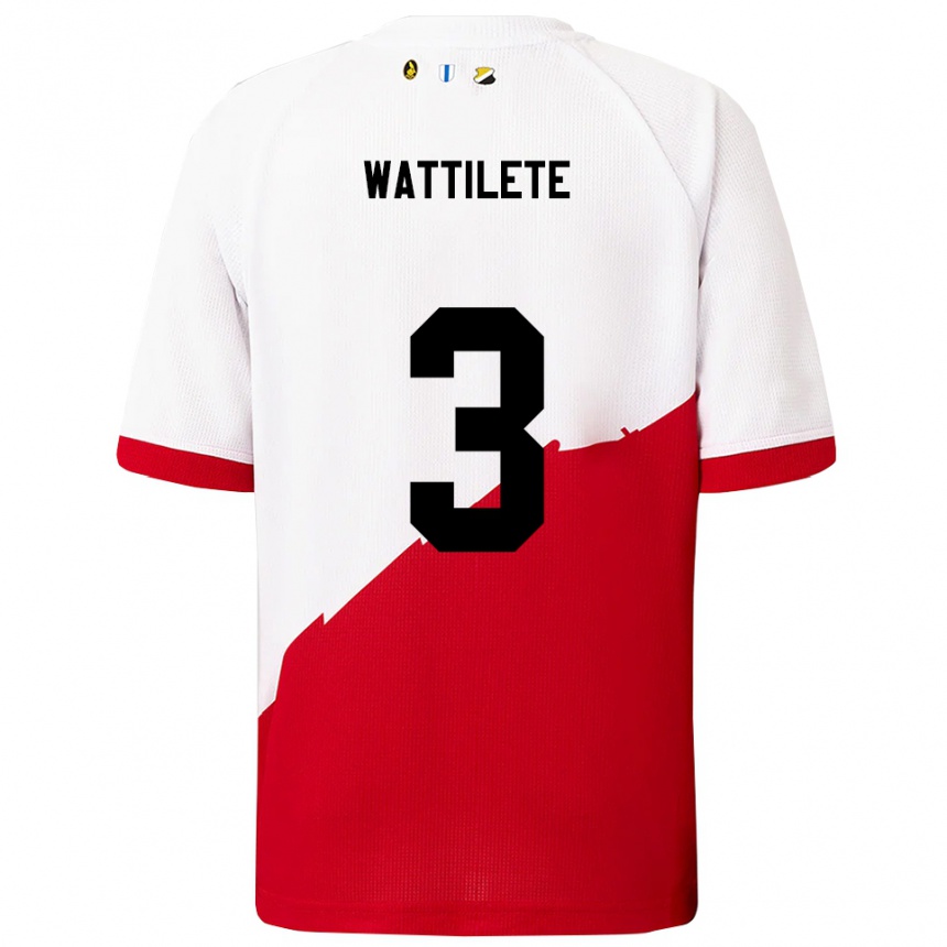 ילדים כדורגל Julia Wattilete #3 לבן אדום ג'רזי ביתית 2025/26