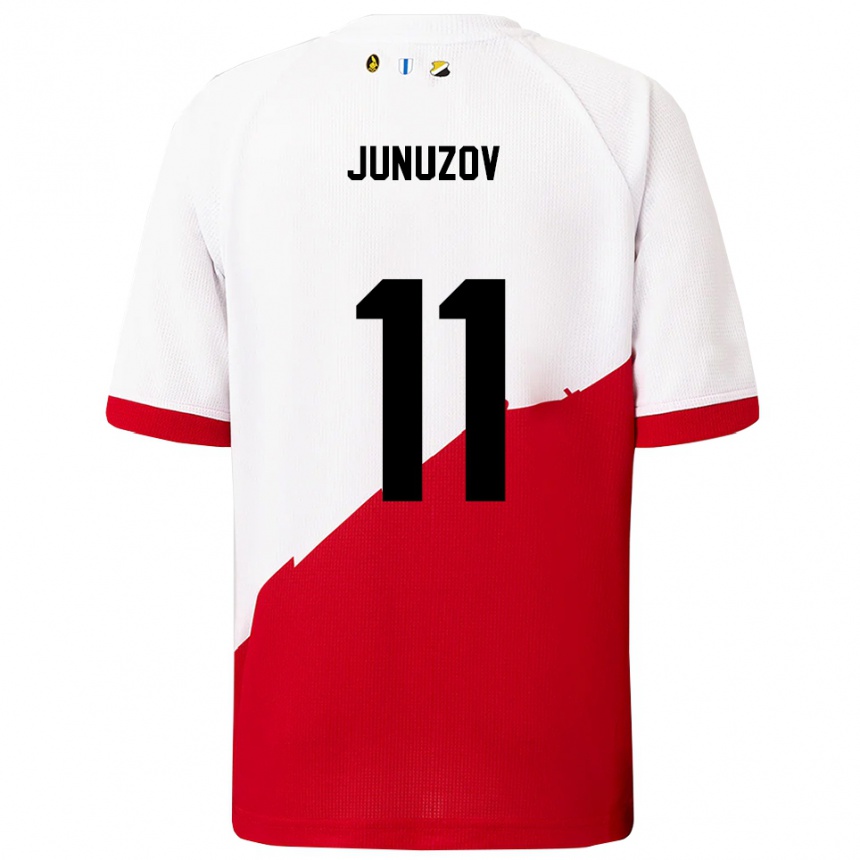 ילדים כדורגל Melih Junuzov #11 לבן אדום ג'רזי ביתית 2025/26