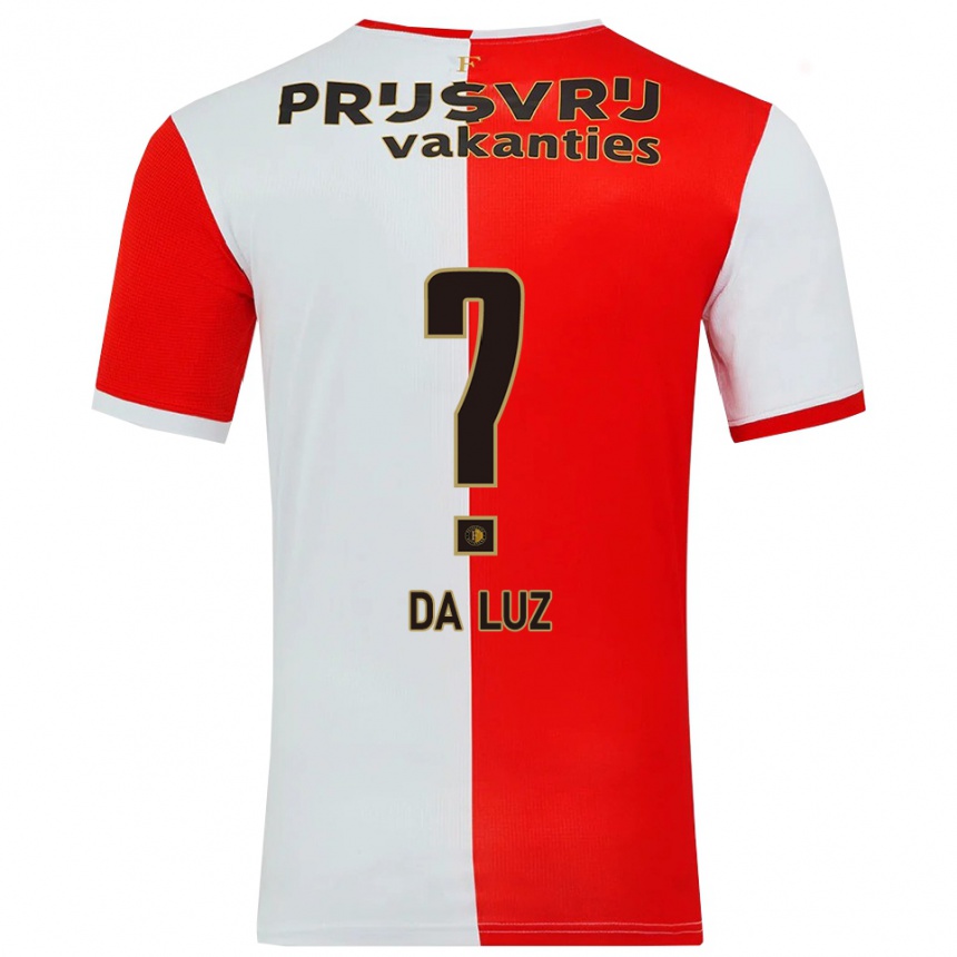ילדים כדורגל Rinaldo Da Luz #0 אדום לבן ג'רזי ביתית 2025/26