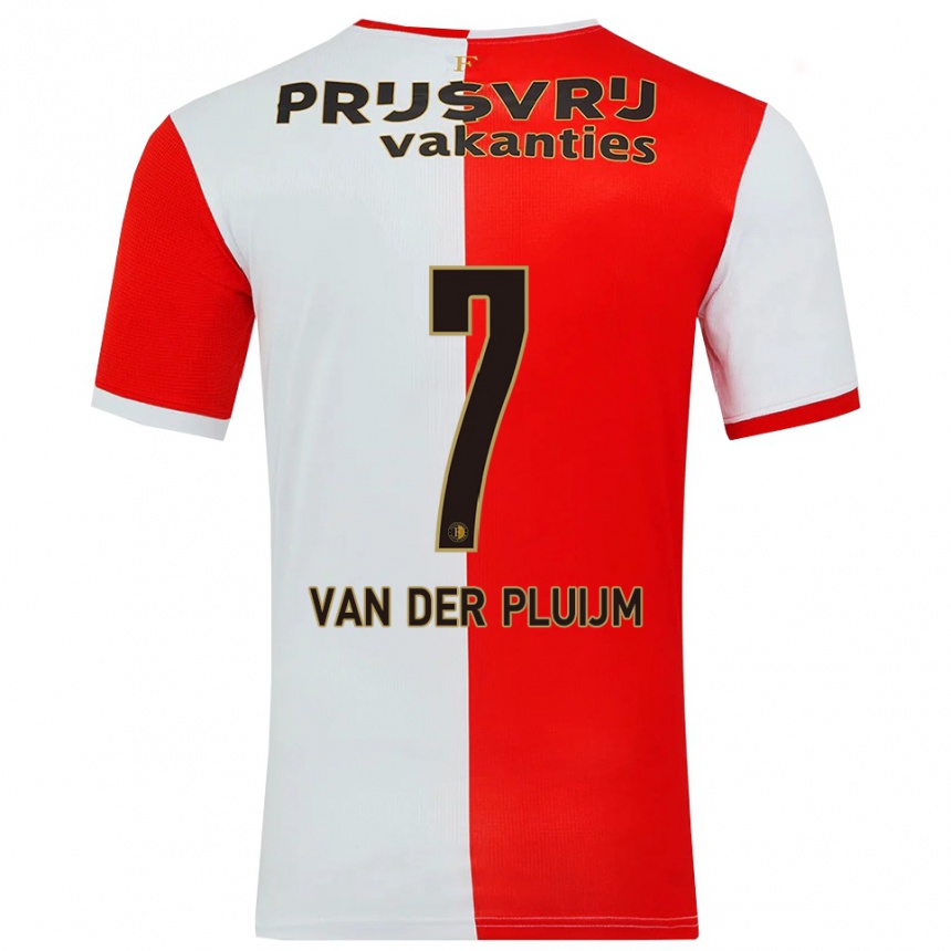 ילדים כדורגל Marvin Van Der Pluijm #7 אדום לבן ג'רזי ביתית 2025/26