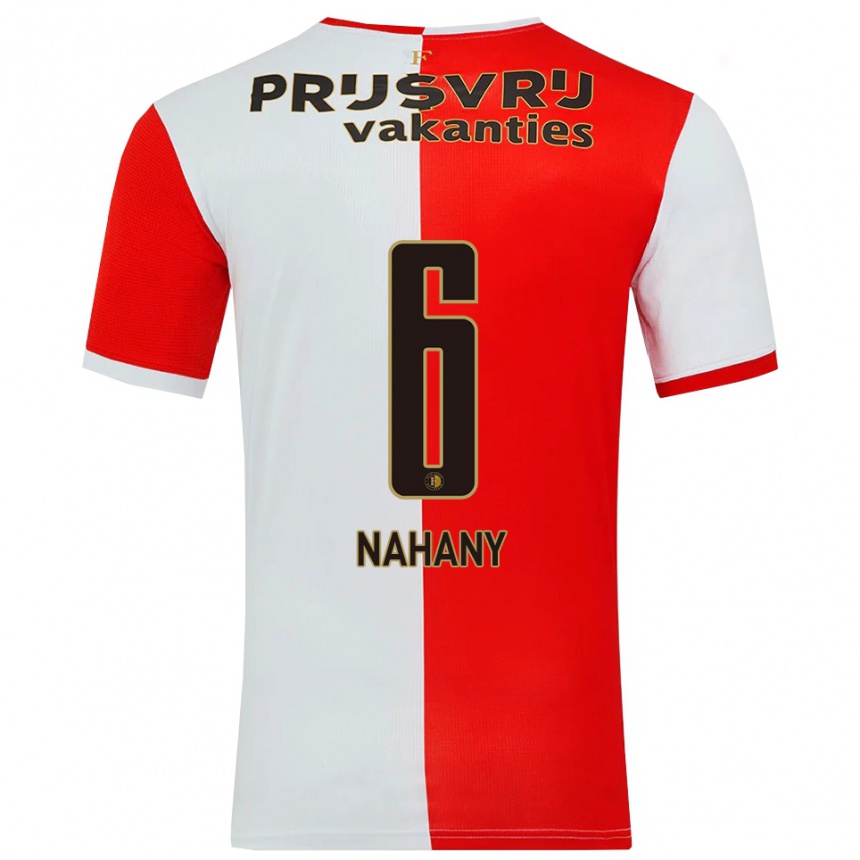 ילדים כדורגל Arman Nahany #6 אדום לבן ג'רזי ביתית 2025/26