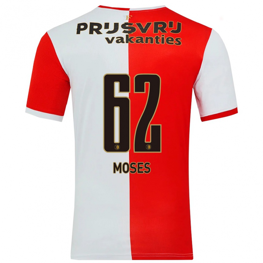 ילדים כדורגל Troy Moses #62 אדום לבן ג'רזי ביתית 2025/26