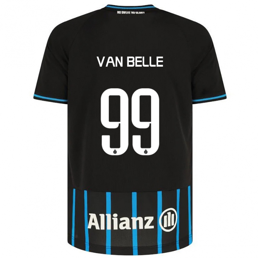 ילדים כדורגל לינדסי ואן בל #99 שחור כחול ג'רזי ביתית 2025/26