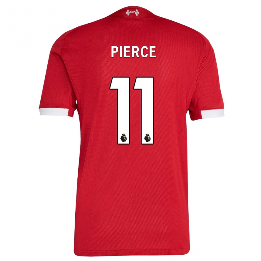 ילדים כדורגל Alfie Pierce #11 אדום לבן ג'רזי ביתית 2025/26