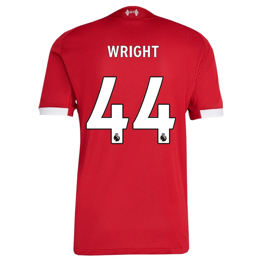 ילדים כדורגל Will Wright #44 אדום לבן ג'רזי ביתית 2025/26