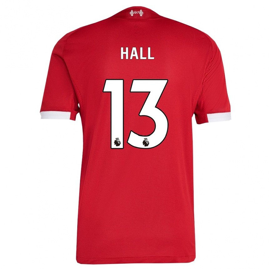 ילדים כדורגל Bailey Hall #13 אדום לבן ג'רזי ביתית 2025/26