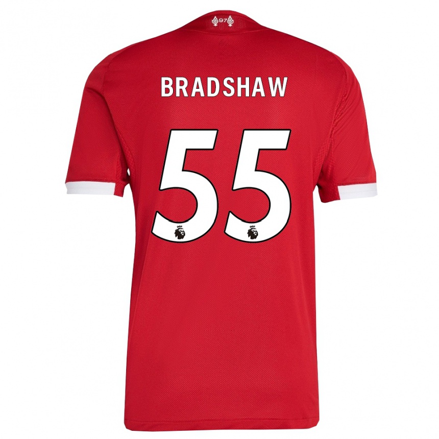 ילדים כדורגל Joe Bradshaw #55 אדום לבן ג'רזי ביתית 2025/26