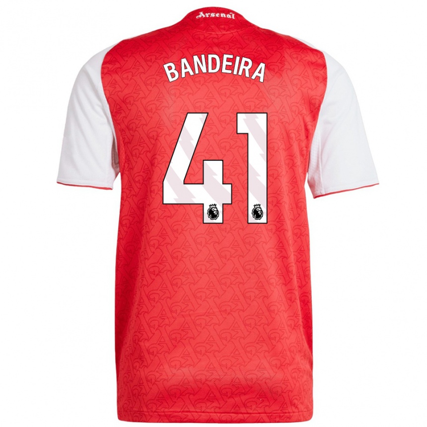 ילדים כדורגל מיגל אזיז #41 אדום לבן ג'רזי ביתית 2025/26